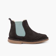 Bottines chelsea hachées extensibles sur les côtés Gris