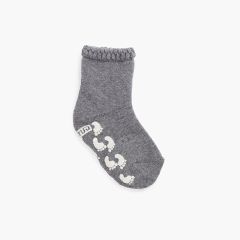 Chaussettes antidérapantes avec impression de poignets en relief Gris