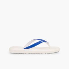Tongs entre doigts de plage et de piscine pour enfant Blanc