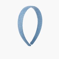 Serre-tête large en toile de sac Bleu de France