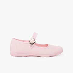 Babies en toile pour fille avec boucle japonaise Rose