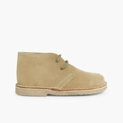 Desert Boots Bottines Chukka à Lacets Enfants et Adultes Sable