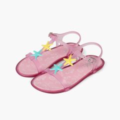 Sandales en caoutchouc à motif étoiles de mer Tricia Fucsia