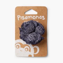 Barrette pour cheveux avec fleur en tissu  Bleu Marine