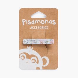 Barrette à imprimé fleuri Bleu de France