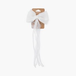 Peigne à nœuds en ruban d'organza Blanc cassé