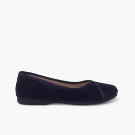 Ballerines bamara avec bordures croisées Bleu Marine