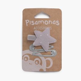 Pack d'épingles à cheveux et de pinces à étoiles Gris clair