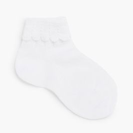 Chaussettes cheville poignet roulé Blanc