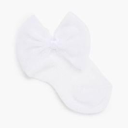 Chaussettes de cheville avec lacets en tulle Blanc