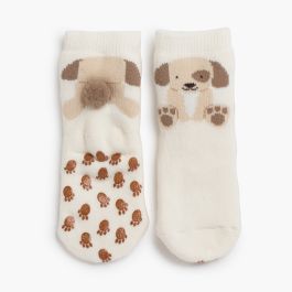 Chaussettes antidérapantes petit chien pompon Cava