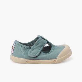 Chaussures salomés barefoot souples en toile Océan
