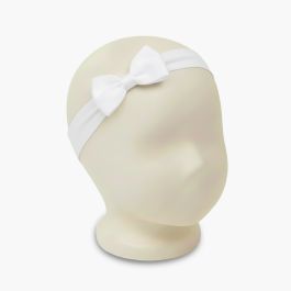 Bandeau élastique turban nœud Blanc