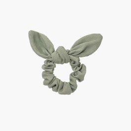 Chouchou micropana pailleté scrunchie avec noeud Vert