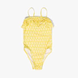 Maillot une pièce fille en lycra Imprimé feuilles