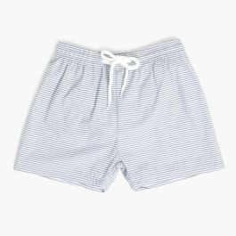 Short de bain en popeline garçon Rayures vertes