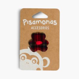 Élastique avec ourson imprimé écossais Rouge