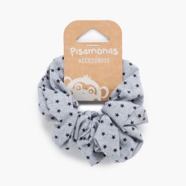 Chouchou en tissu étoiles Étoiles noires