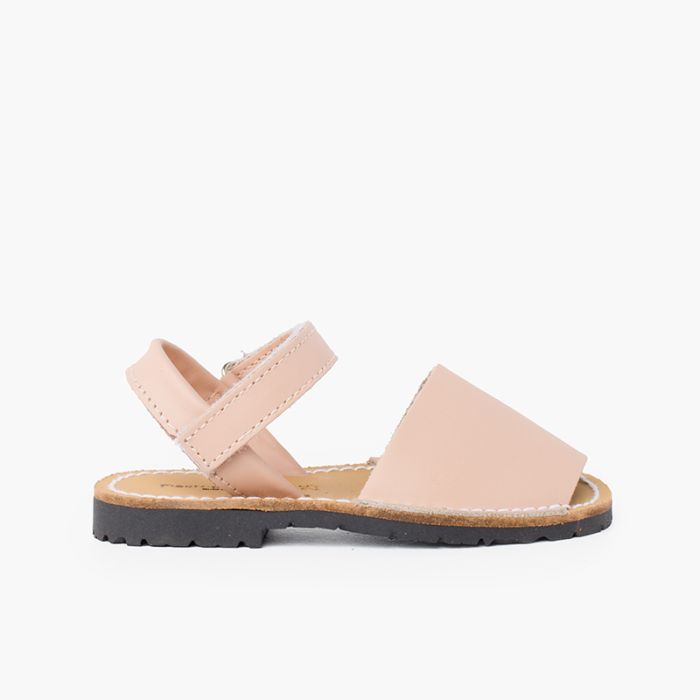 Sandales Avarcas cuir nappa et à scratch pour Enfant 