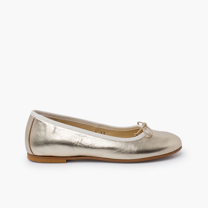 Ballerines de Cérémonie en cuir pour Fille 