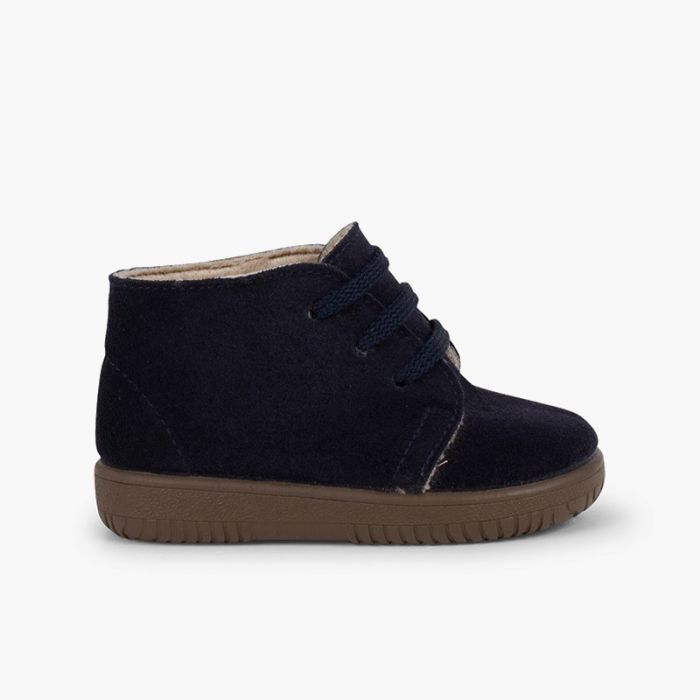 Bottes en suède avec coutures de couleurs pour Enfants