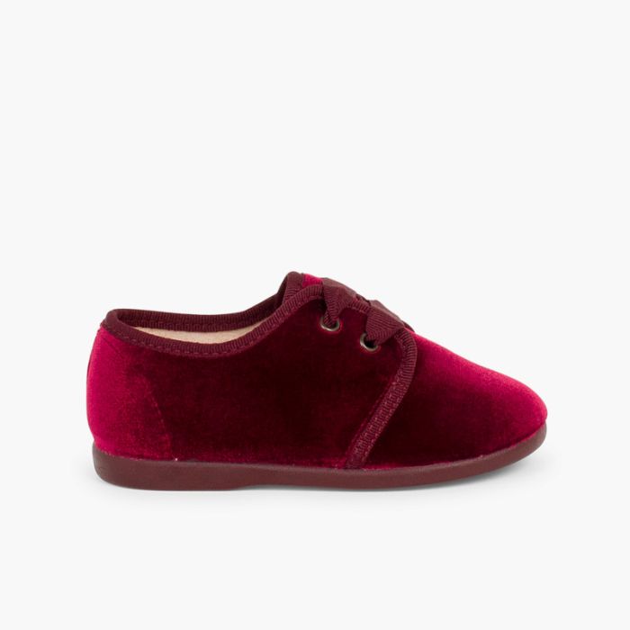 Chaussures en velours à ruban