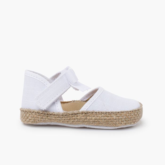 Espadrilles bébé ornement nœud et papillon