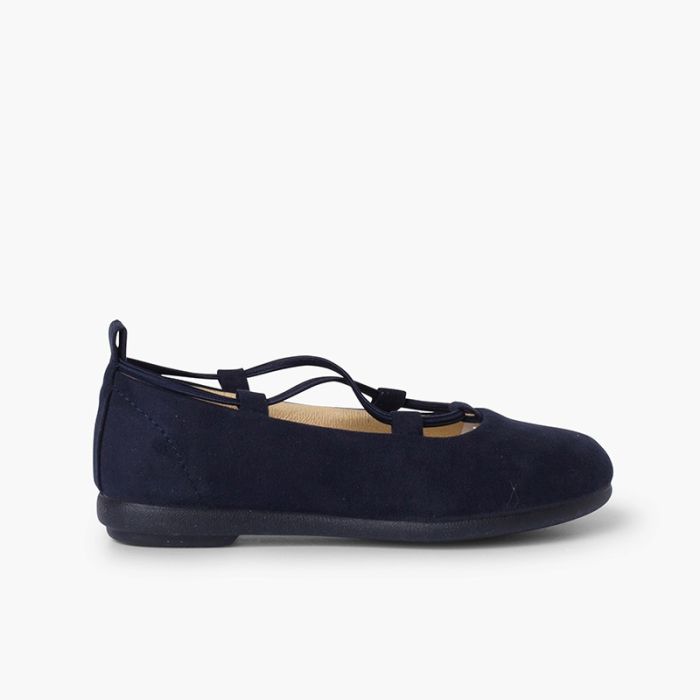 Ballerine pour Fille avec bordure en ruban élastique