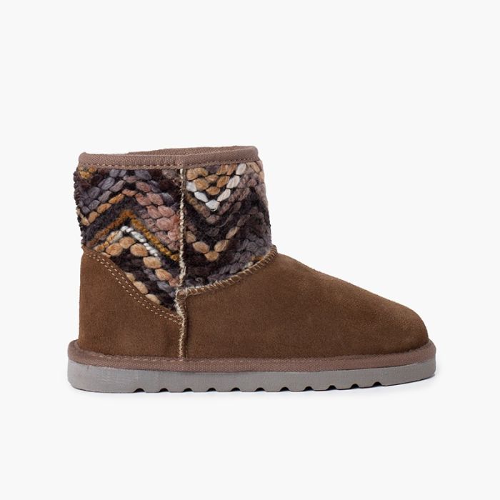 Botte basse type australien détails laine couleurs