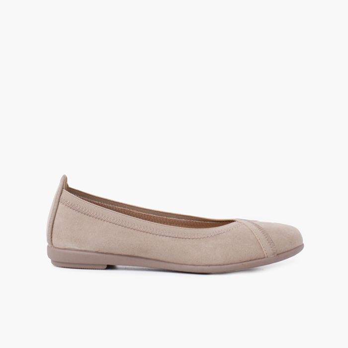 Ballerine pour Fille et Femme Surpiqûre Élastique Croisé
