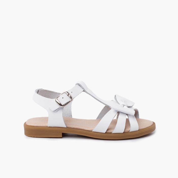Sandale en cuir pour fille avec fermeture à boucle
