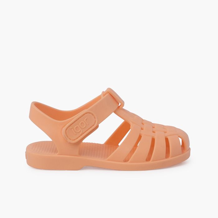 Sandales plage enfants couleurs poussiéreuse fermeture scratch