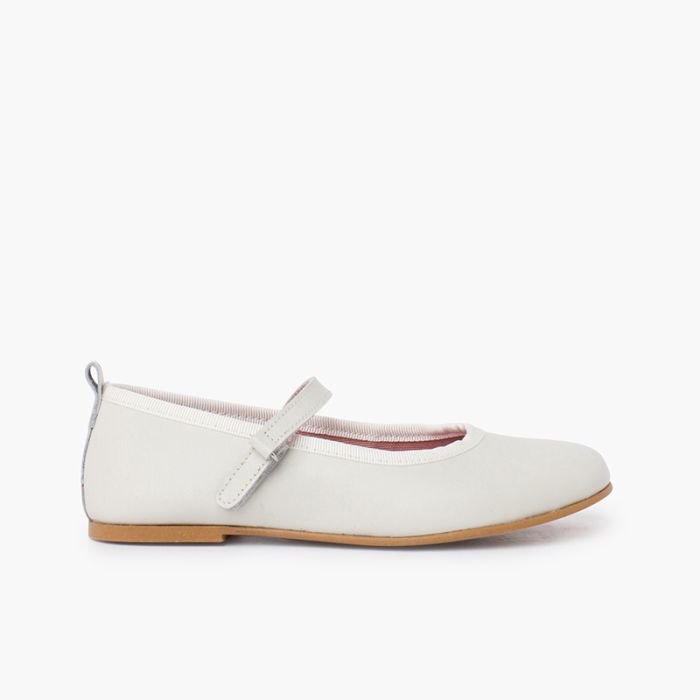 Chaussures babies de cérémonie pour filles avec une fine bande adhésive
