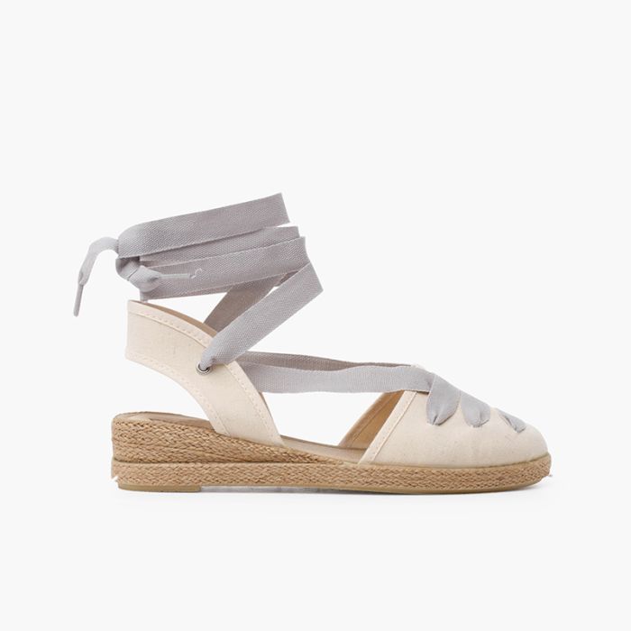 Espadrilles compensées Goyesque à rubans