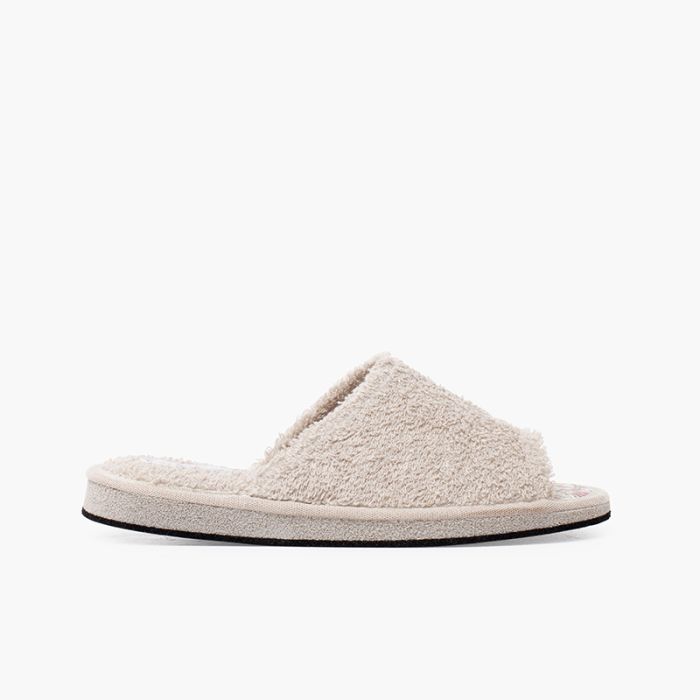 Chaussons éco-serviette fille à fleurs