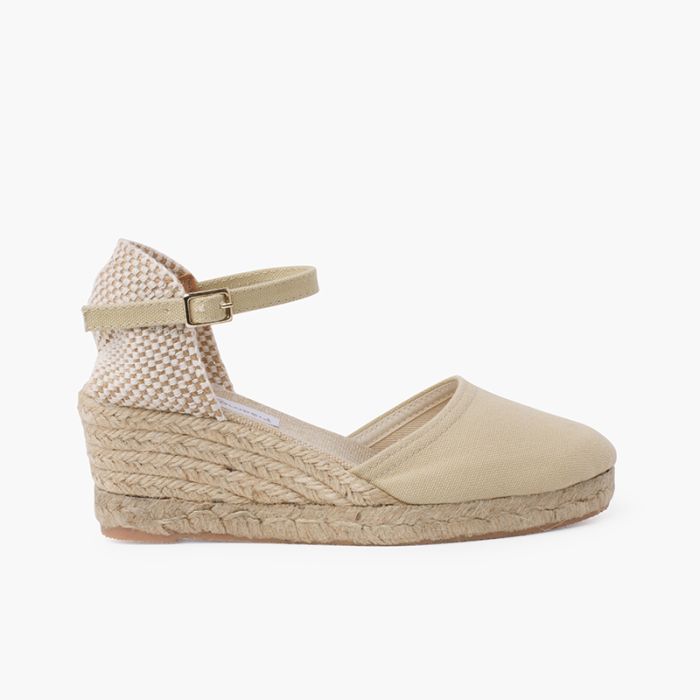 Espadrilles femme compensées à boucle