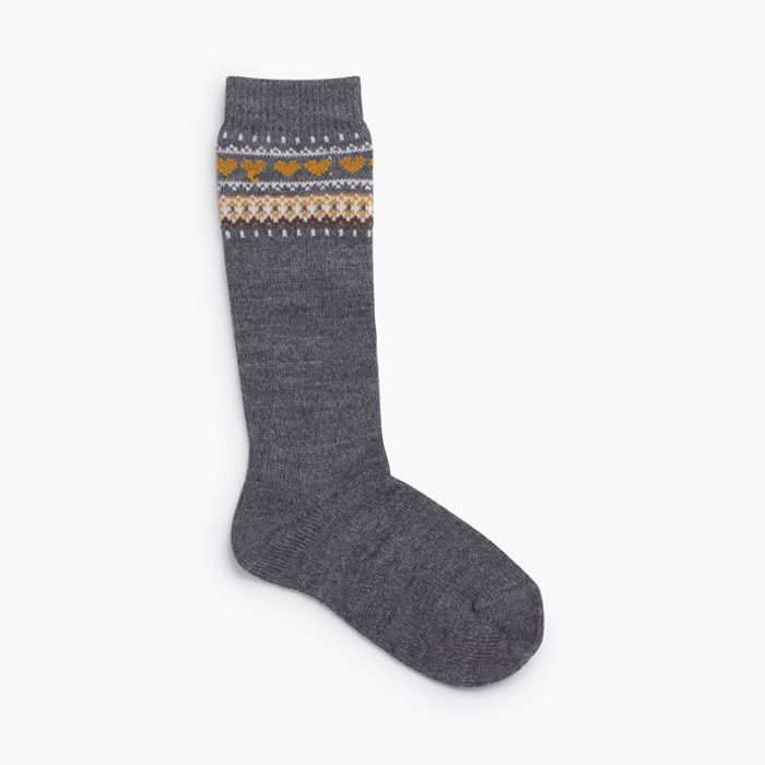 chaussettes avec cœurs et grecques