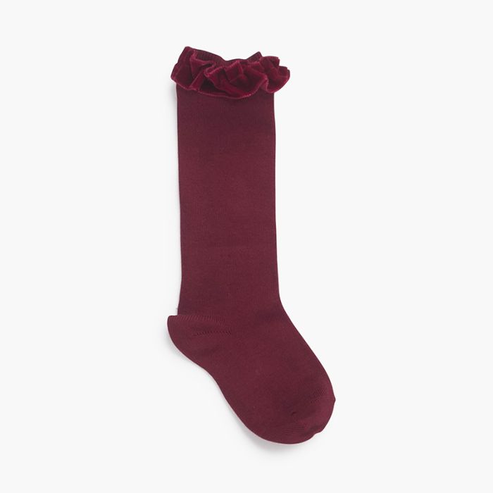 Chaussettes à volants en velours