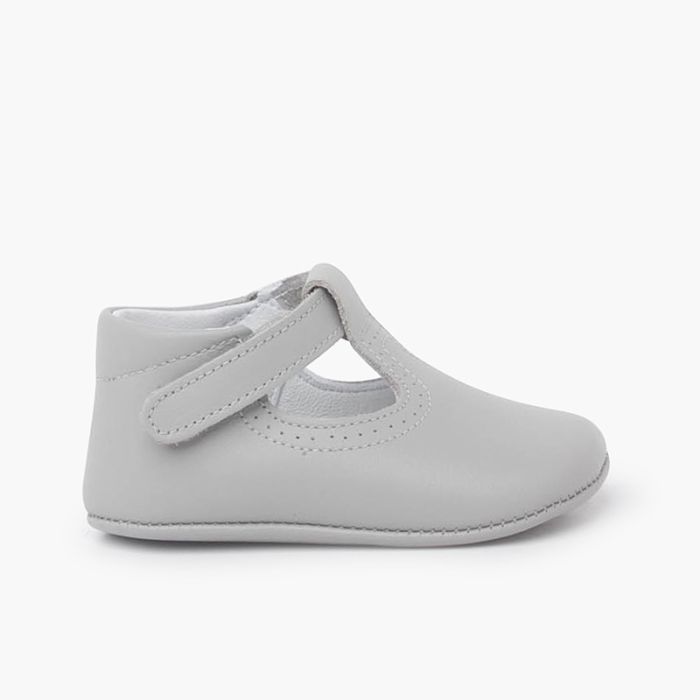 Salomés en cuir avec fermeture scratch