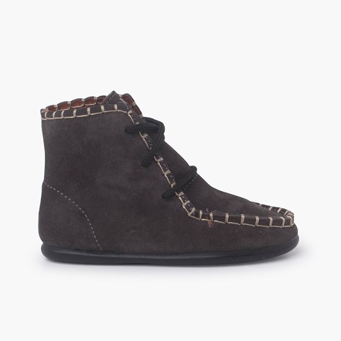 Bottes en suède style mohican pour enfants