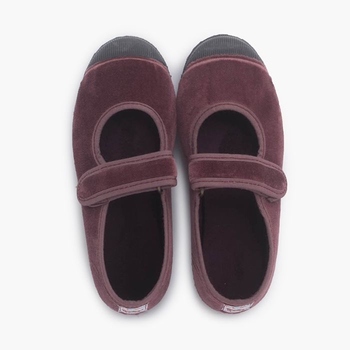 Chaussures Babies en velours embout en caoutchouc