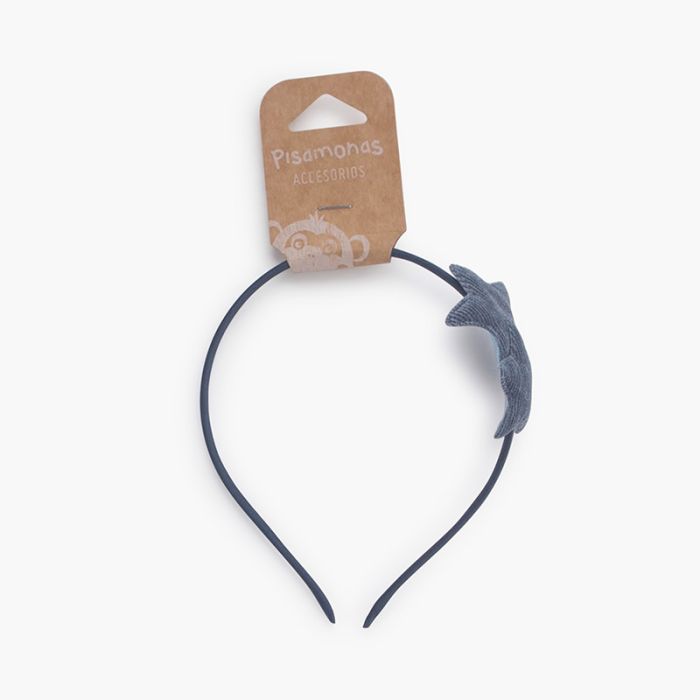Bandeau en micro velours côtelé double étoile
