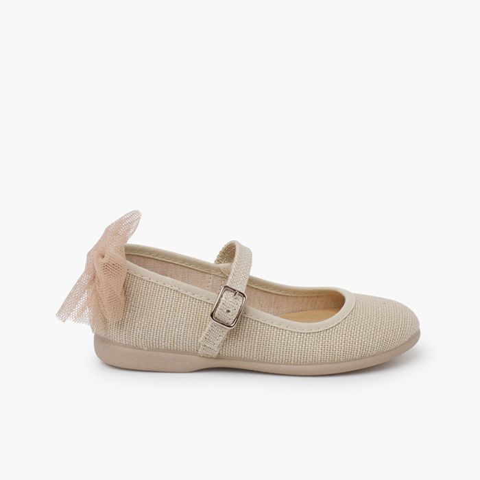 Chaussures babies cérémonie nœud de tulle