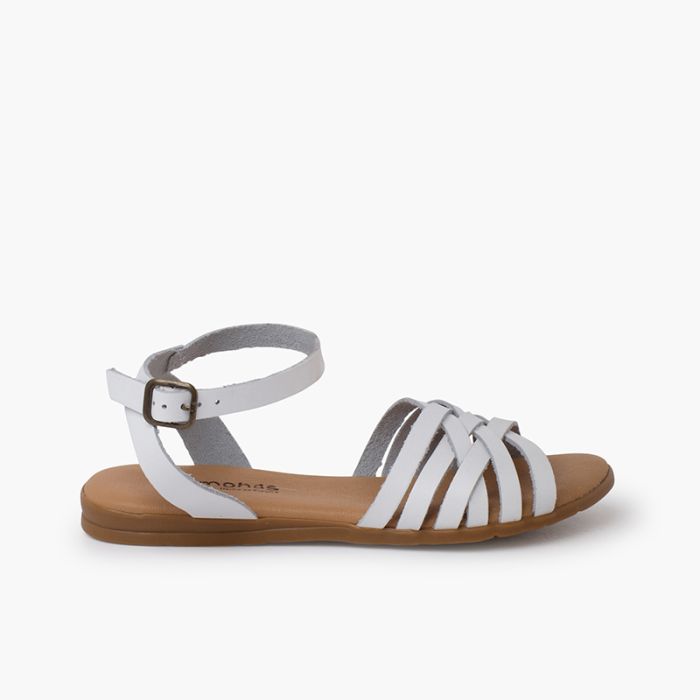 Sandales sangles croisées bracelet de cheville