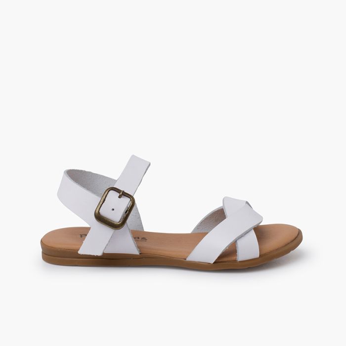 Sandales Double Bande Entrelacée Filles