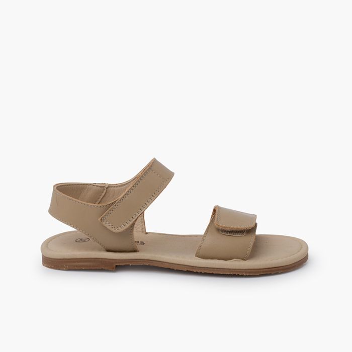 Sandales cuir lanières adhérentes