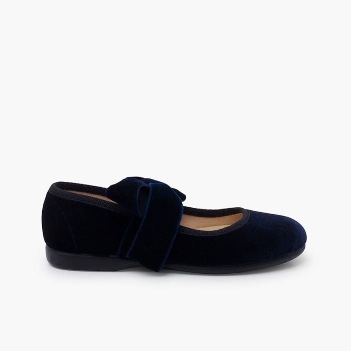 Chaussures babies nœud en velours