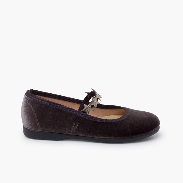 Chaussures babies velours élastique petites étoiles