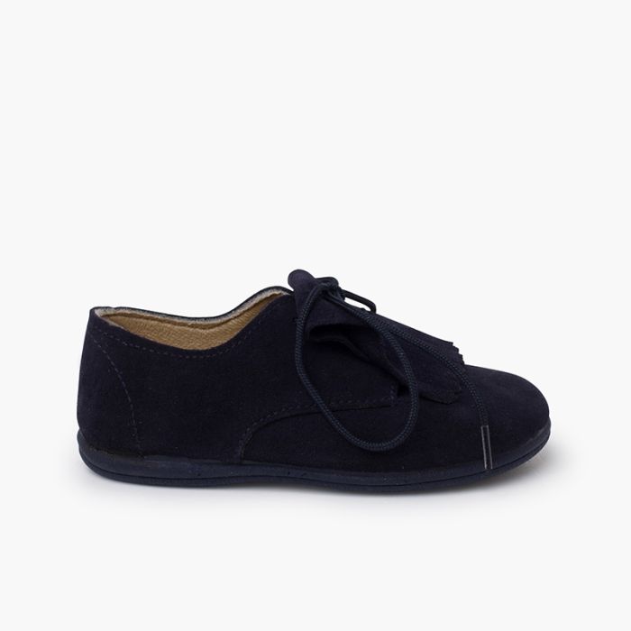 Derbies suède languette franges