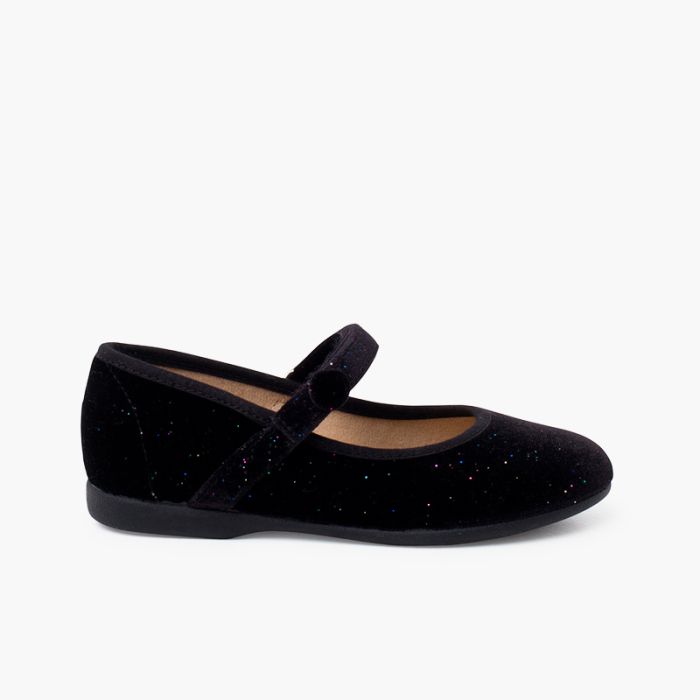 Babies velours brillant bouton